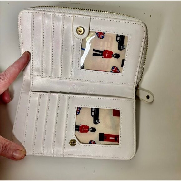 Vendula London The Biscuit Shop Zippered Wallet Cat Tea Coffee Vegan Leather - Picture 5 of 9